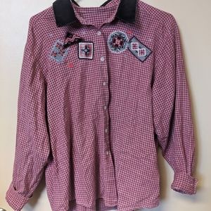 Red gingham button up